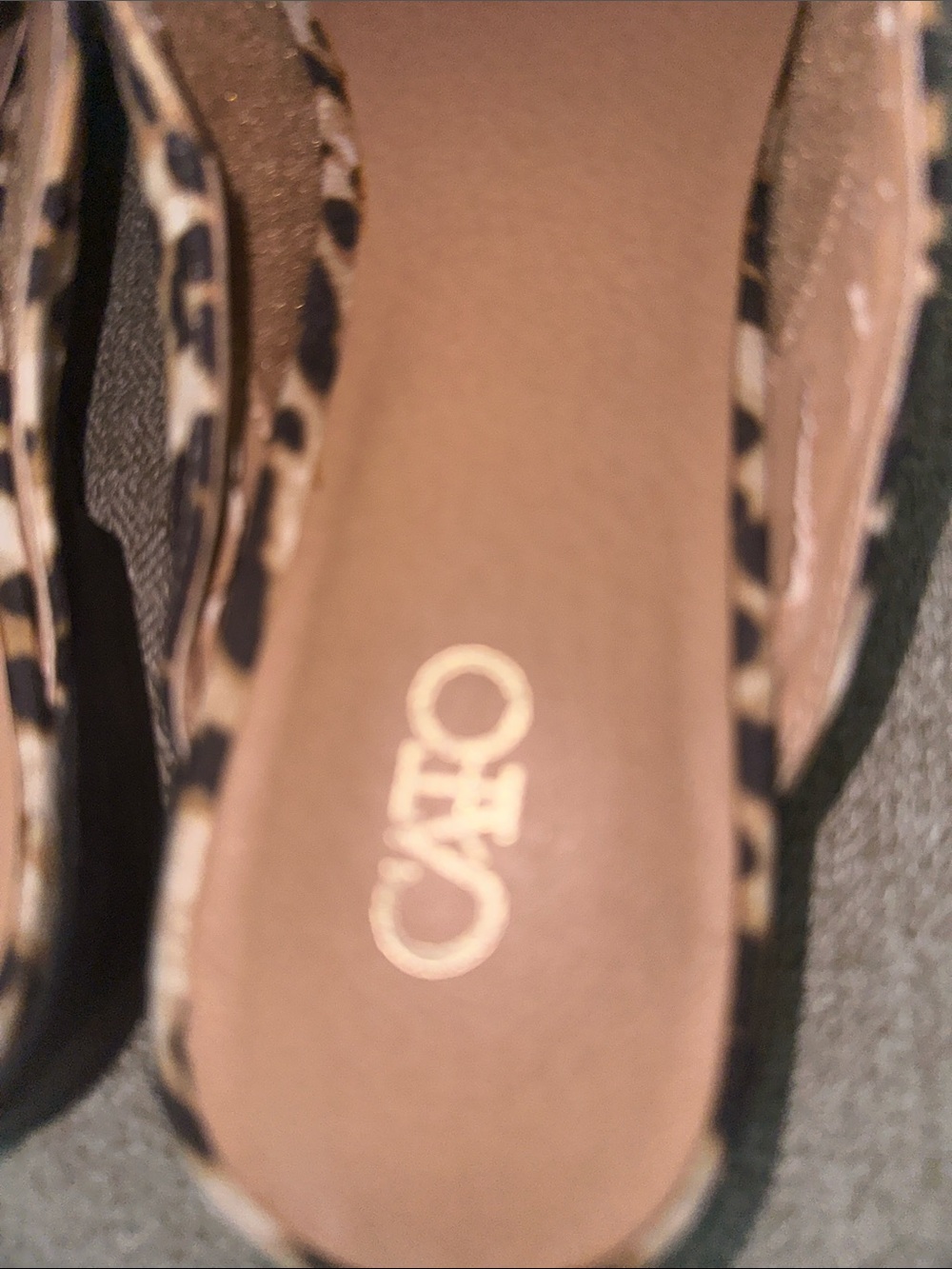 Cato Leopard-Pattern Slip-On Mules in Tan and Black - Picture 5 of 8